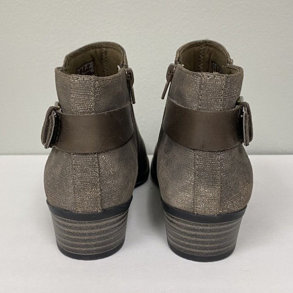 Clarks Collection Addiy Kara Olive Brown Ankle Boots Size 7 Leather Low Heel NEW - Picture 6 of 9